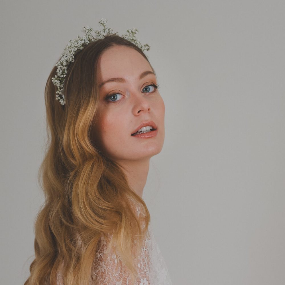 Headband mariée en fleurs fraîches